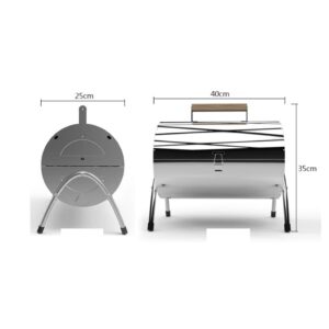 BBQ Grill Outdoor Portable Folding Charcoal Barbecue Desk, Stainless Steel BBQ Grill,charcoal Mini Grill