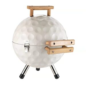 TAPIVA BBQ Grill Charcoal Grills Grill Portable Charcoal Football-Shaped Oven Spherical Grill Mini Round Outdoor Charcoal Barbecue Stove Foldable Kebab Stove