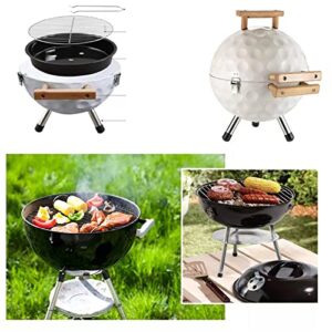 TAPIVA BBQ Grill Charcoal Grills Grill Portable Charcoal Football-Shaped Oven Spherical Grill Mini Round Outdoor Charcoal Barbecue Stove Foldable Kebab Stove