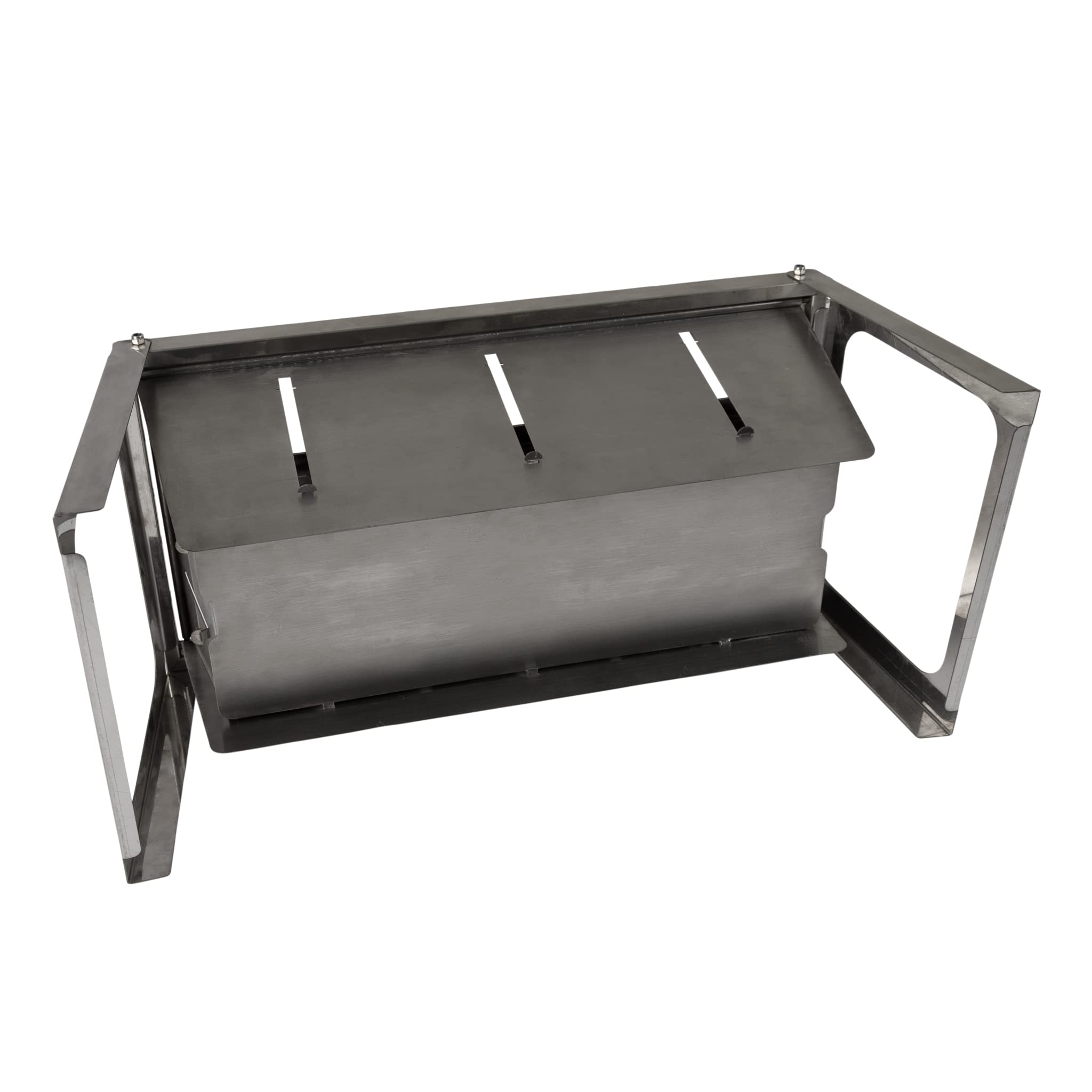 Aspect Living 64966 Portable Stainless Steel Charcoal Grill - Foldaway Design for Outdoor BBQs, Camping, Tailgating & Travel - Durable Construction with Charcoal Grate & Carry Bag Included.