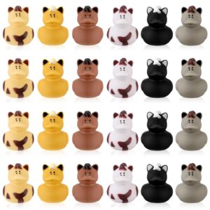 hungdao 24 pcs horse rubber duck 2.36 inch bucking horse ducks small ducks pool float bath decor gift for horse racing festival boys girls classroom prizes baby shower party favors