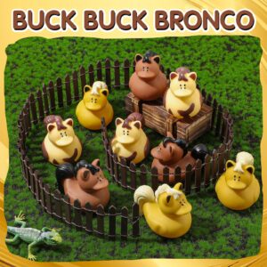 Hungdao 24 Pcs Horse Rubber Duck 2.36 Inch Bucking Horse Ducks Small Ducks Pool Float Bath Decor Gift for Horse racing festival Boys Girls Classroom Prizes Baby Shower Party Favors