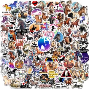 102 pcs horse stickers for water bottles, horse riding stickers for laptop stuff, horse party favors, horse gifts for girls kids