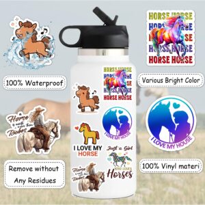 102 PCS Horse Stickers for Water Bottles, Horse Riding Stickers for Laptop Stuff, Horse Party Favors, Horse Gifts for Girls Kids