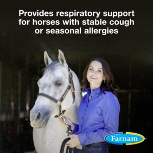 Farnam Cough Free Horse Cough Supplement Pellets, Provides respiratory support for horses W/seasonal allergies or stable cough, 1.75 lb, 48 day supply