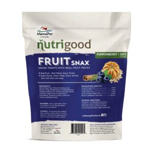 Manna Pro Nutrigood FruitSnax Horse Treats PumpkinBerry + Oats | Tasty Horse Treats Packed with Superfoods and Real Fruit Pieces | 2 Pounds