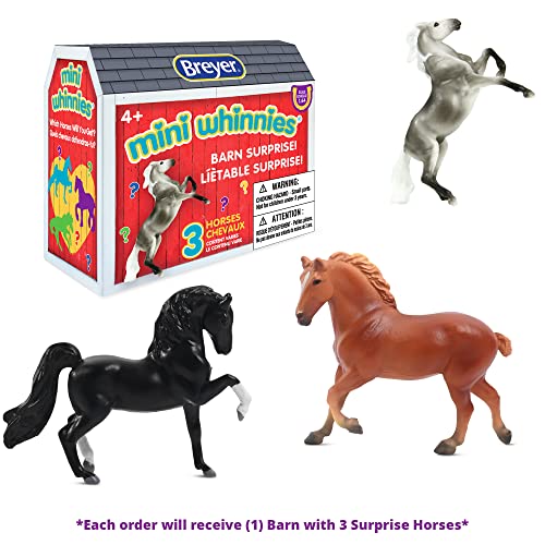 Breyer Horses Mini Whinnies Barn Surprise | 3 Horses | Random Assortment | 1:64 Scale | Horses Measure 2" x 1.5" | Model #7846