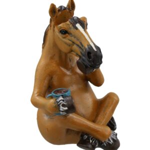 Whimsical Sitting Horse Eyeglasses Holder Stand - Fun Glasses Keeper