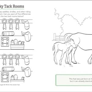 Horses!: A Coloring and Activity Book for Kids with Word Searches, Dot-to-Dots, Mazes, and More (Kids Coloring Activity Books)