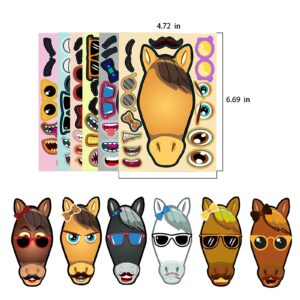 30pcs Kids Birthday Party Favors Stickers - Make Your Own Horse Stickers, Spirit Horse Toy Stickers for Kids Birthday Party Game Activities Decrations