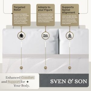 Sven & Son Gel Memory Foam Mattress, Premium Materials, CertiPUR-US, Made in The USA, 12 inch Medium - TwinXL