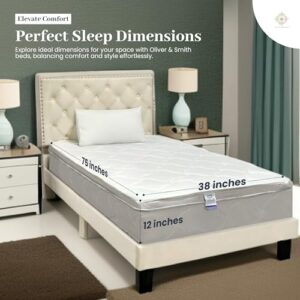 Aylas Furniture Twin Bed Mattress - 12 Inch Hybrid Twin Mattress with High Density & Comfort Cold Foam with Continuous Coil Bonnell Springs - Eco-Friendly, Breathable Twin Size Mattress Medium Firm