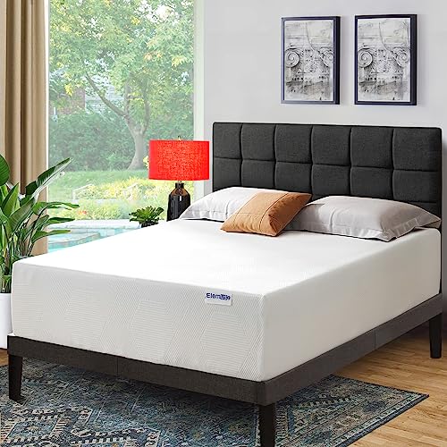 ELEMUSE Queen Mattress 12 Inch Cooling Gel Memory Foam Mattress, CertiPUR-US® Certified Breathable Bed in a Box for Pressure Relief, Fiberglass-Free