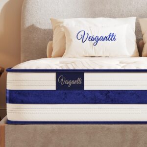 Vesgantti Full Size Mattress, 12 Inch Hybrid Innerspring Mattress with Memory Foam, Support & Pressure Relief, Medium Firm Feel Mattress in a Box (54x75x12 Inches, Full Size)