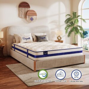 Vesgantti Full Size Mattress, 12 Inch Hybrid Innerspring Mattress with Memory Foam, Support & Pressure Relief, Medium Firm Feel Mattress in a Box (54x75x12 Inches, Full Size)