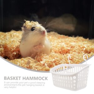 Ipetboom 2Pcs Hamster Hanging Bed, Hamster Hammock Hanging Basket Rat Toys Rat Cage Accessories Sugar Glider Hanging Basket Bed for Small Animals, 20.5x27.5x17cm