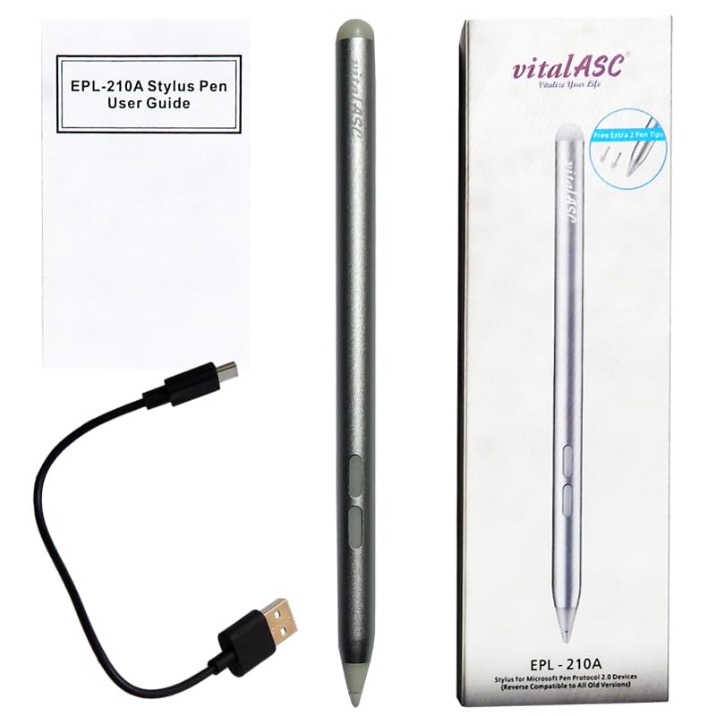 Glow in The Dark Stylus 4096 Microsoft Certified Surface pro 3/4/5/6 /7/7+/8/9 /X;Go 2/3; Surface Laptop 2/3/4/5; Surface Book 2/3;Surface Studio 2/2+; Surface Duo/Duo 2 MPP 2.0 Free Tips