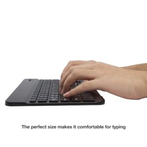 BoxWave Keyboard Compatible with Microsoft Surface Duo - SlimKeys Bluetooth Keyboard, Portable Keyboard with Integrated Commands for Microsoft Surface Duo - Jet Black