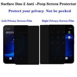 BYIUIHS Designed for Microsoft Surface Duo 2 Privacy Screen Protector, Anti-peep Matte Scratch Resistant Soft Screen Protector Film