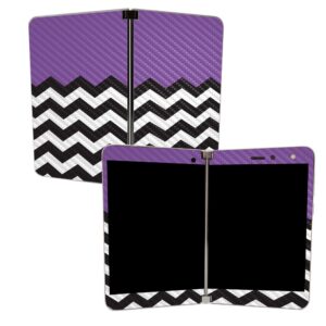 mighty skins mightyskins carbon fiber skin for microsoft surface duo - purple chevron | protective, durable textured carbon fiber finish | easy to apply | made in the usa