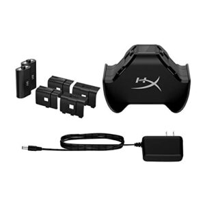 HyperX ChargePlay Duo - Charging Station for Xbox Series X|S and Xbox One Wireless Controllers, Includes Two 1400mAh Rechargeable Battery Packs and Additional Battery Doors