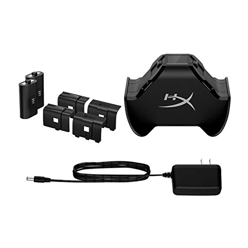 HyperX ChargePlay Duo - Charging Station for Xbox Series X|S and Xbox One Wireless Controllers, Includes Two 1400mAh Rechargeable Battery Packs and Additional Battery Doors