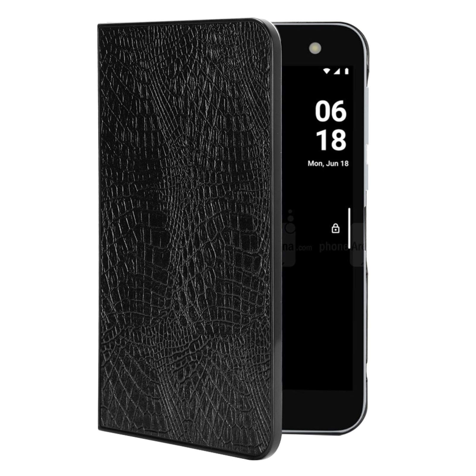 Zhusha Luxury Classic Crocodile Skin Pattern [Ultra Slim] PU Leather Anti-Scratch PC Protective Hard Case Cover for Microsoft Surface Duo (8.1 inches, 2020) (Color : Black)