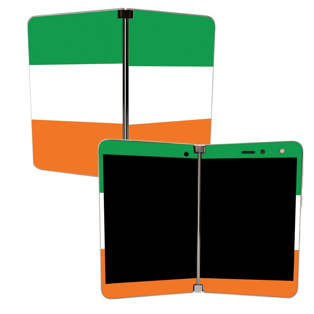 MightySkins Skin for Microsoft Surface Duo - Irish Flag | Protective, Durable, and Unique Vinyl Decal wrap Cover | Easy to Apply, Remove, and Change Styles | Made in The USA