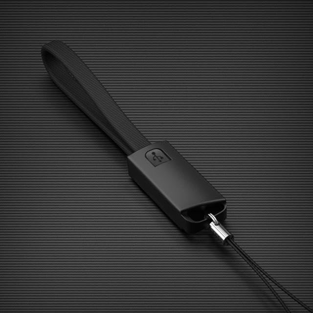 BoxWave Cable Compatible with Microsoft Surface Duo 2 5G - USB Type-C Keychain Charger, Key Ring USB Type-C to Type-A 8 in USB Cable - Jet Black