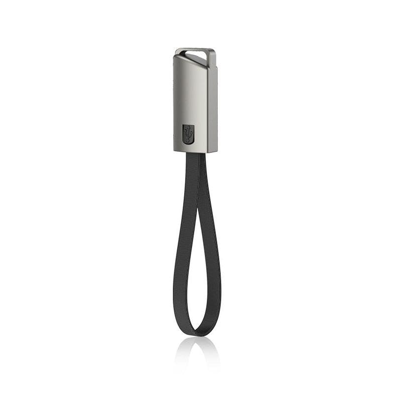 BoxWave Cable Compatible with Microsoft Surface Duo 2 5G - USB Type-C Keychain Charger, Key Ring USB Type-C to Type-A 8 in USB Cable - Jet Black