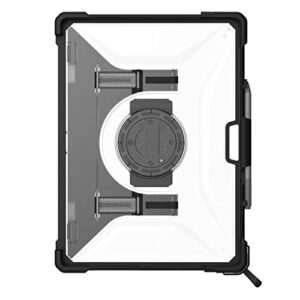 URBAN ARMOR GEAR UAG Designed for Microsoft Surface Pro 8 Case Plasma w/Hand Strap & Shoulder Strap Feather-Light Translucent Rugged Military Drop Tested Protective Cover Ice