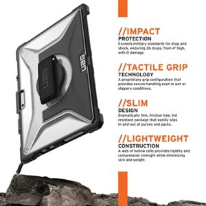 URBAN ARMOR GEAR UAG Designed for Microsoft Surface Pro 8 Case Plasma w/Hand Strap & Shoulder Strap Feather-Light Translucent Rugged Military Drop Tested Protective Cover Ice