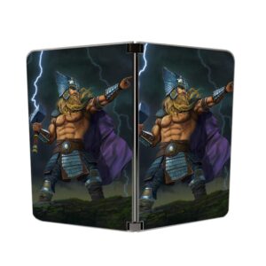 MightySkins Skin for Microsoft Surface Duo - God of Thunder | Protective, Durable, and Unique Vinyl Decal wrap Cover | Easy to Apply, Remove, and Change Styles | Made in The USA