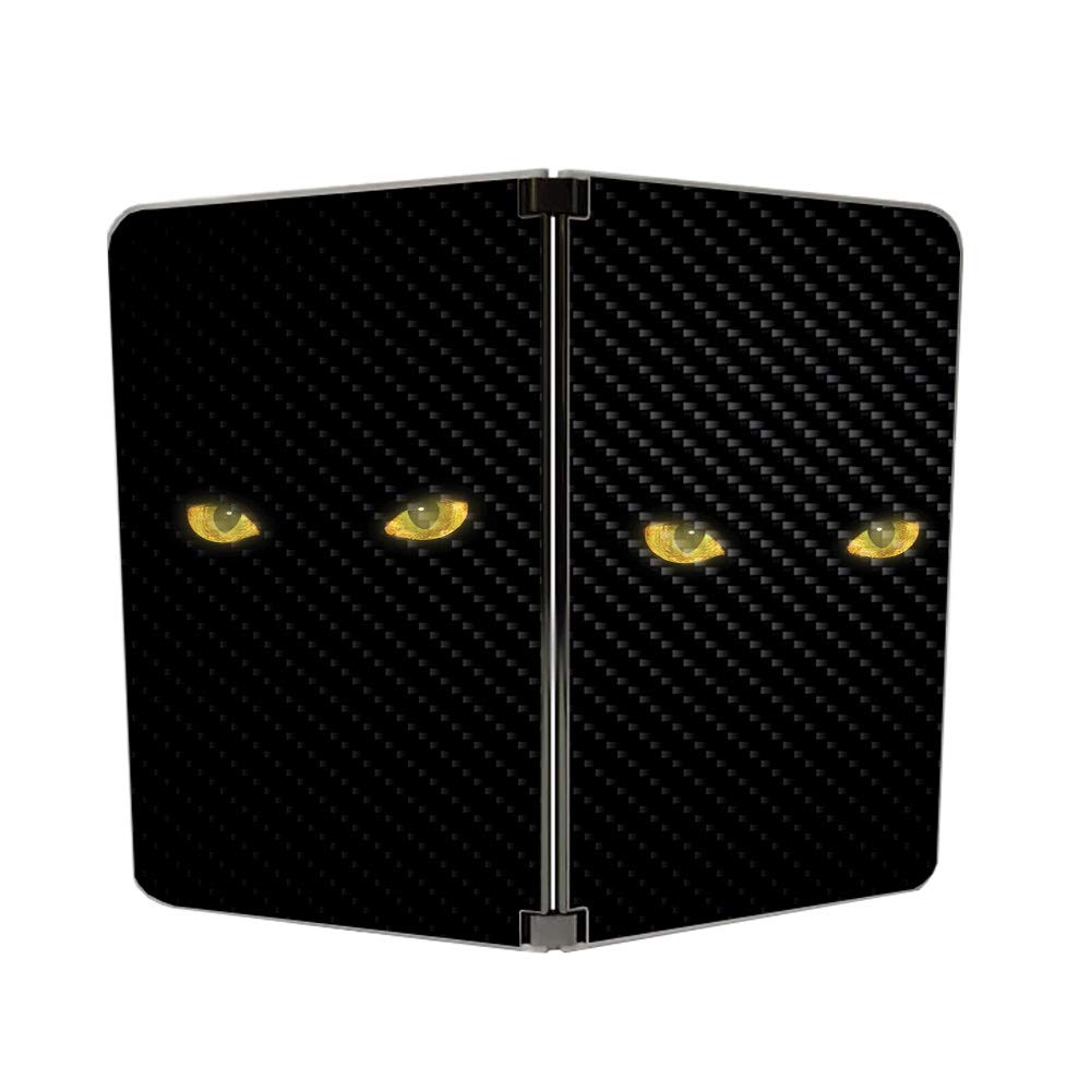 MightySkins Carbon Fiber Skin for Microsoft Surface Duo - Cat Eyes | Protective, Durable Textured Carbon Fiber Finish | Easy to Apply, Remove, and Change Styles | Made in The USA