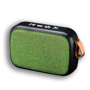 tek styz speaker compatible with your microsoft surface duo fabric design 3w playtime 6h indoor, outdoor travel (green)