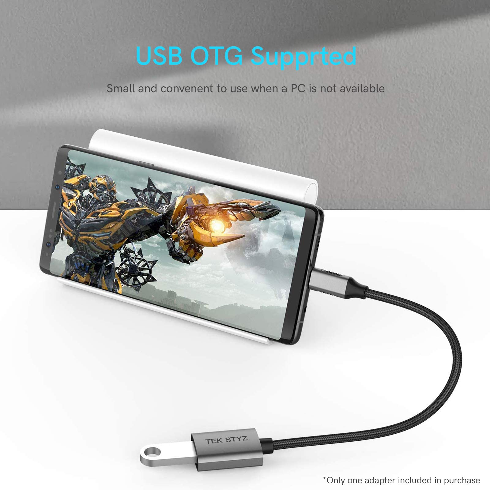 Tek Styz USB-C USB 3.0 Adapter Works for Microsoft Surface Duo OTG Type-C/PD Male USB 3.0 Female Converter. (5Gbps)