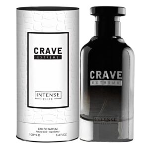 intense elite crave extreme arabian perfume for men - long lasting perfume 100ml (3.4oz), eau de parfum men with spicy pepper & floral woody notes.