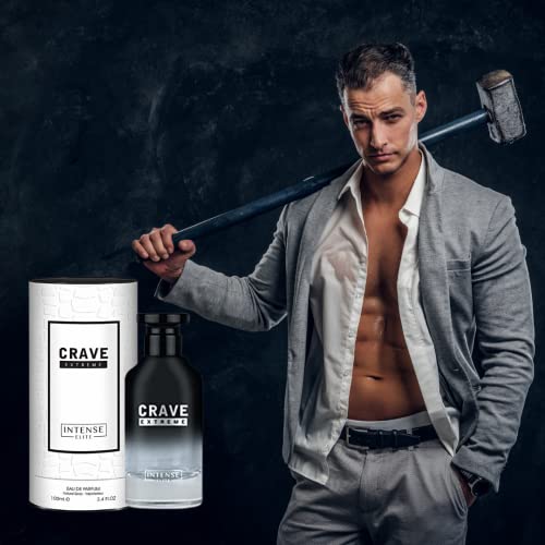 INTENSE ELITE Crave Extreme Arabian Perfume for Men - Long Lasting Perfume 100ML (3.4Oz), Eau De Parfum Men with Spicy Pepper & Floral Woody Notes.