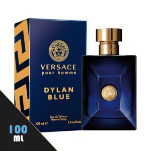 Dylan Blue Cologne for Men, 3.4 oz.Eau de Toilette Spray - Gift Set Pack With Lavender Soy Candle, Car Air Fresheners, and Empty Travel Perfume Atomizer