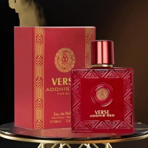 NovoGlow Verse Adonis Red for Men - 100ml Eau De Parfum Spray for Men - Long Lasting Fruity Warm & Floral Fragrance Smell Fresh All Day Long Gift for Men for All Occasions