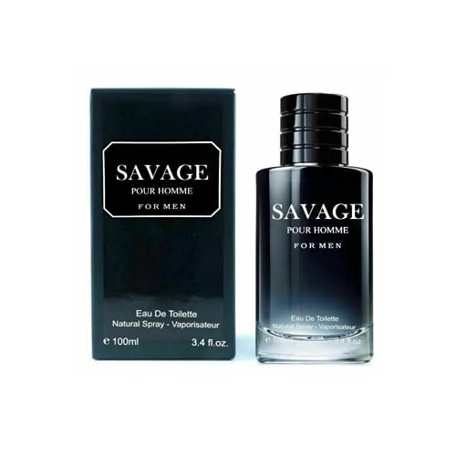 Lomitin Savage Pour Home & Lion Versatile Red Flame Cologne for Men, Eau De Toilette Natural Spray, (Inspired by Sauvage & Versase Red Flame) 3.4oz Fl Oz/100ml each