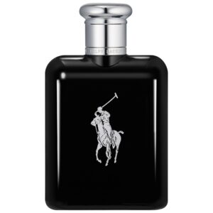 ralph lauren fragrances polo black - eau de toilette - men's cologne - woody & fresh - with patchouli, sandalwood, and mandarin - medium intensity - 4.2 fl oz