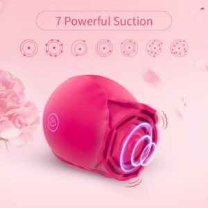 Rose Toys Clitoral Vibrator for Women, Vlatne Sex Stimulator with 7 Mind-Blowing Tapping Modes, Nipple Teasing Clitoris Masturbating Things for Sexual Pleasure, Vibrating Adult Sex Toy Red