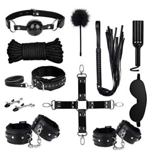 utimi bondage for sex 11 pcs bdsm leather bondage sets restraint kits for women and couples