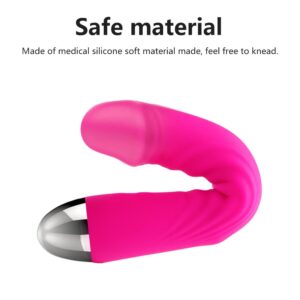 G-Spot Silent Vibrator Realistic Dildo for Women with 10 Vibration, Small Shaped Vibrating Machine Clitoris Nipple Vagina Massagers Soft Liquid Silicone Waterproof Adult Sex Toys Solo Play or Couples