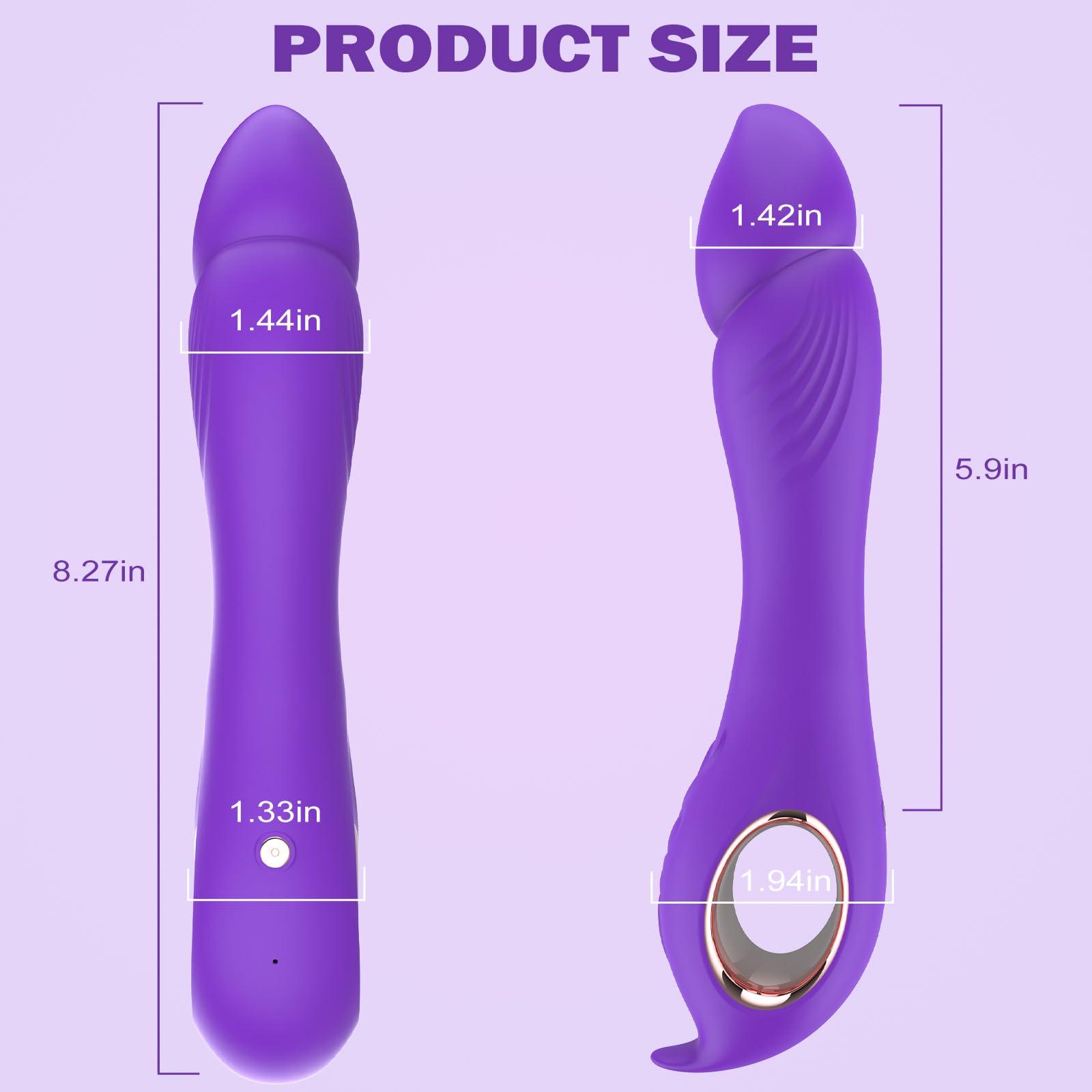 Realistic Dildos G Spot Vibrator - BGGOOD Sex Toy with 9 Vibration & 5 Inflatable Vibrators Dildo for Woman Sexual Toy, Clitoris Stimulator Adult Sex Toys for Women and Couple(Purple)