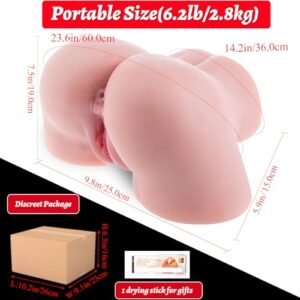 Pocket Pussy Ass Sex Doll for Men Realistic Pussy Sex Toy Big Ass Sex Toys for Men, Female Sex Doll Butt Sex Toy Male Masturbator Ass Toy with Sex Pussy Anal, Lifelike Sex Doll Vagina Sex Toy Ass 6lb