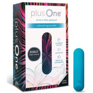 plusone bullet vibrator for women with finger sleeve - mini vibrator made of body-safe silicone, fully waterproof, usb rechargeable - personal massager with 10 vibration settings teal