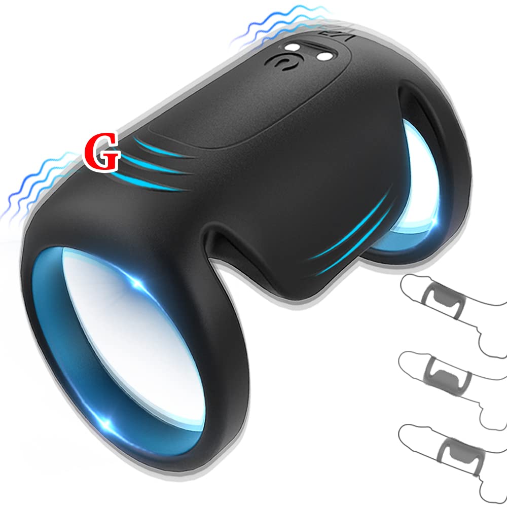 Multi-Wearable Vibrating Cock Ring Penis Tanshunly Adult Male Couples Sex Toys for Men Couple Pleasure, Mini Silicone Rings G spot Stimulator with 9 Vibrations