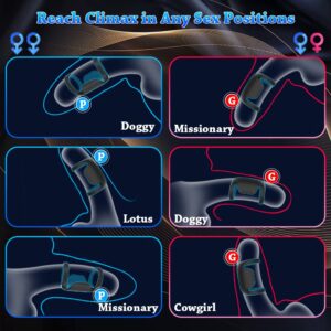 Multi-Wearable Vibrating Cock Ring Penis Tanshunly Adult Male Couples Sex Toys for Men Couple Pleasure, Mini Silicone Rings G spot Stimulator with 9 Vibrations